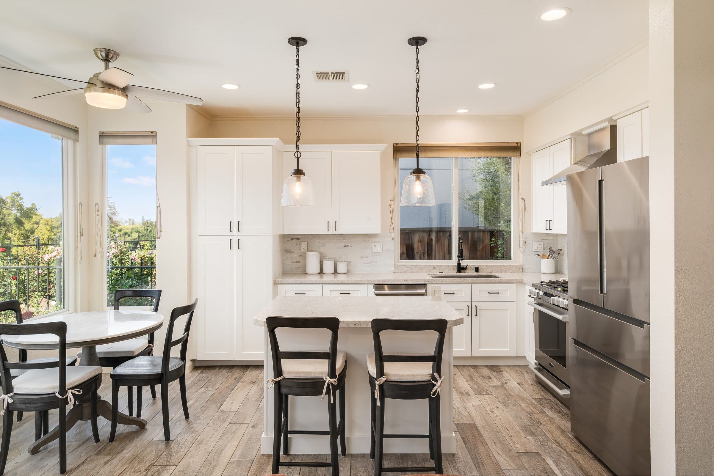1049 Feather Circle. The kitchen island and breakfast table.